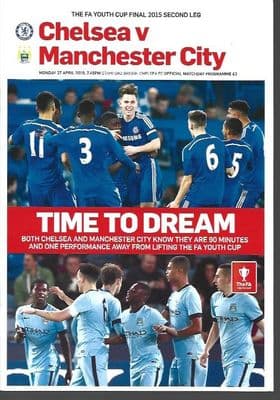 2015 FA Youth Cup Final 2nd Leg Chelsea v Man City Official Matchday Programme - 27th April 2015