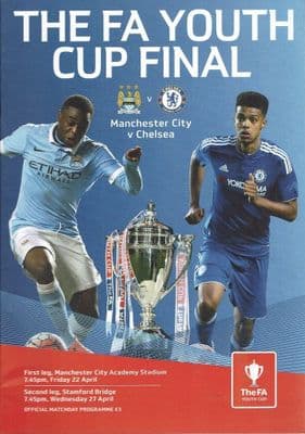 2016 FA Youth Cup Final Man City v Chelsea Official Matchday Programme