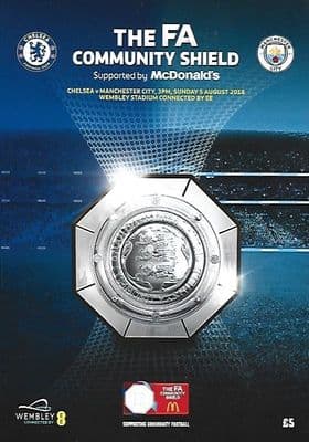 2018 FA Community Shield Chelsea v Manchester City Official Programme 5th August 2018