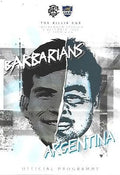 2018 Killik Cup Barbarians v Argentina 1st December 2018 Official Matchday Programme