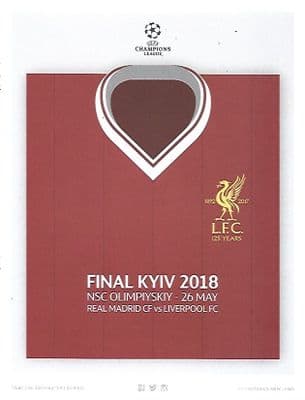 2018 UEFA Champions League Final Liverpool v Real Madrid A4 Double Sided Poster