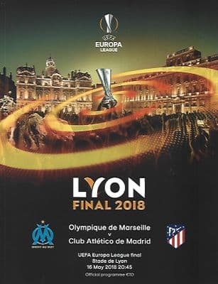 2018 UEFA Europa League Final Marseille v Atletico Madrid 16th May 2018 Official Matchday Programme