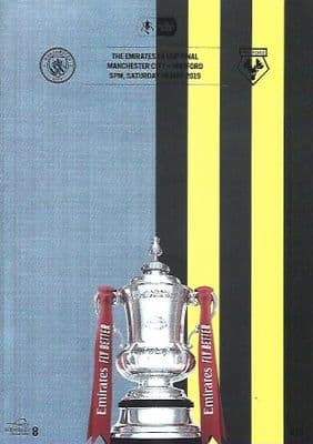2019 FA Cup Final Manchester City v Watford Matchday Programme Cover A4 Poster