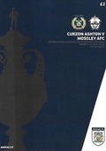 2019 FRANK HANNAH MANCHESTER FA PREMIER CUP FINAL Curzon Ashton v Mossley AFC 15th April 2019 Programme