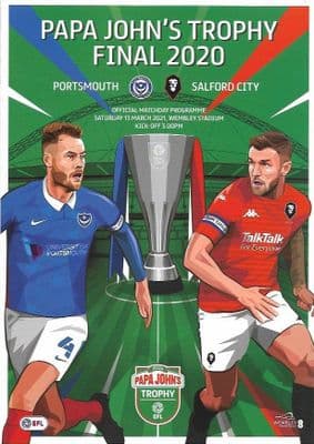 2020 Papa John's Trophy Final Official Printed Matchday Programme 2019/2020 - 13th March 2021