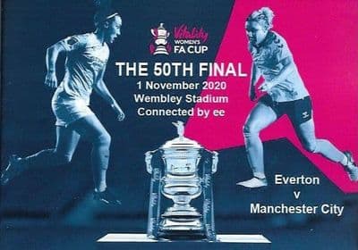 2020 Women's FA Cup Final PDF Printed Everton v Man City Match Programme 1st November 2020