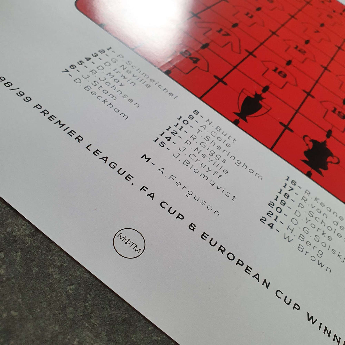 Manchester Reds 'The Red Trebles' 1998/1999 Print