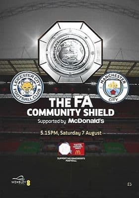 2021 Official FA Community Shield Leicester City v Manchester City Official Programme 7th Aug 2021