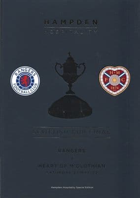2022 Scottish Cup Final Rangers v Hearts VIP Hospitality Edition Official Matchday Programme