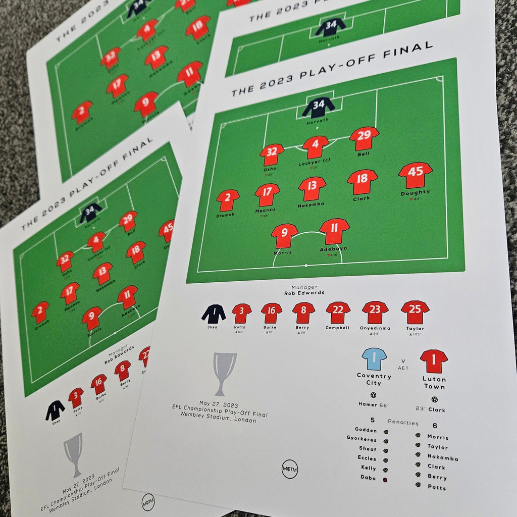 Luton Town vs Coventry City 2023 EFL Championship Play-Off Final Print