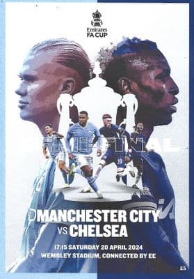 2024 FA Cup Semi Final Manchester City v Chelsea Official Matchday Programme - 20th April 2024