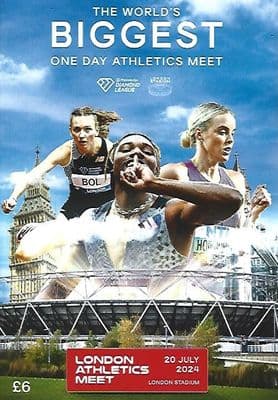 2024 London Athletics Meet London Stadium Official Programme 20th July 2024