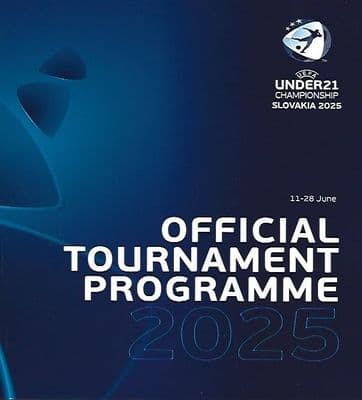 2025 UEFA UNDER 21's EUROPEAN CHAMPIONSHIPS PDF PRINTED OFFICIAL PROGRAMME - June 2025