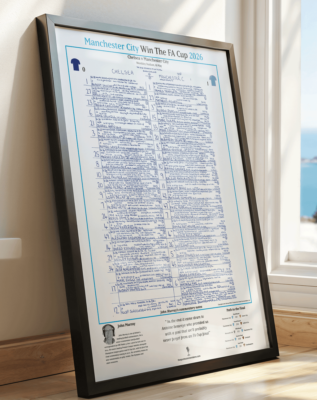 FOOTBALL Manchester City v Chelsea, FA Cup Final, Wembley Stadium, May 16, 2026. John Murray.