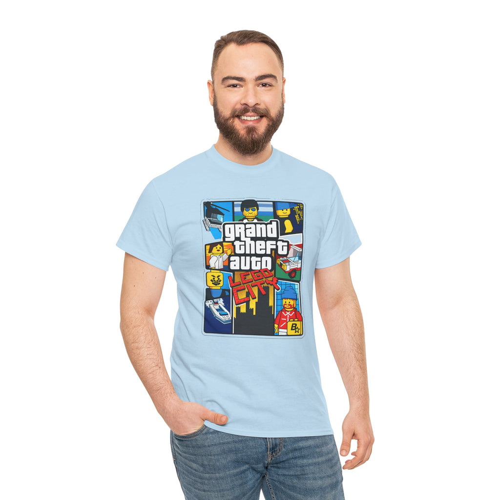 GTA Lego City Retro Block-Style 'Grand Theft Auto' Graphic Tee