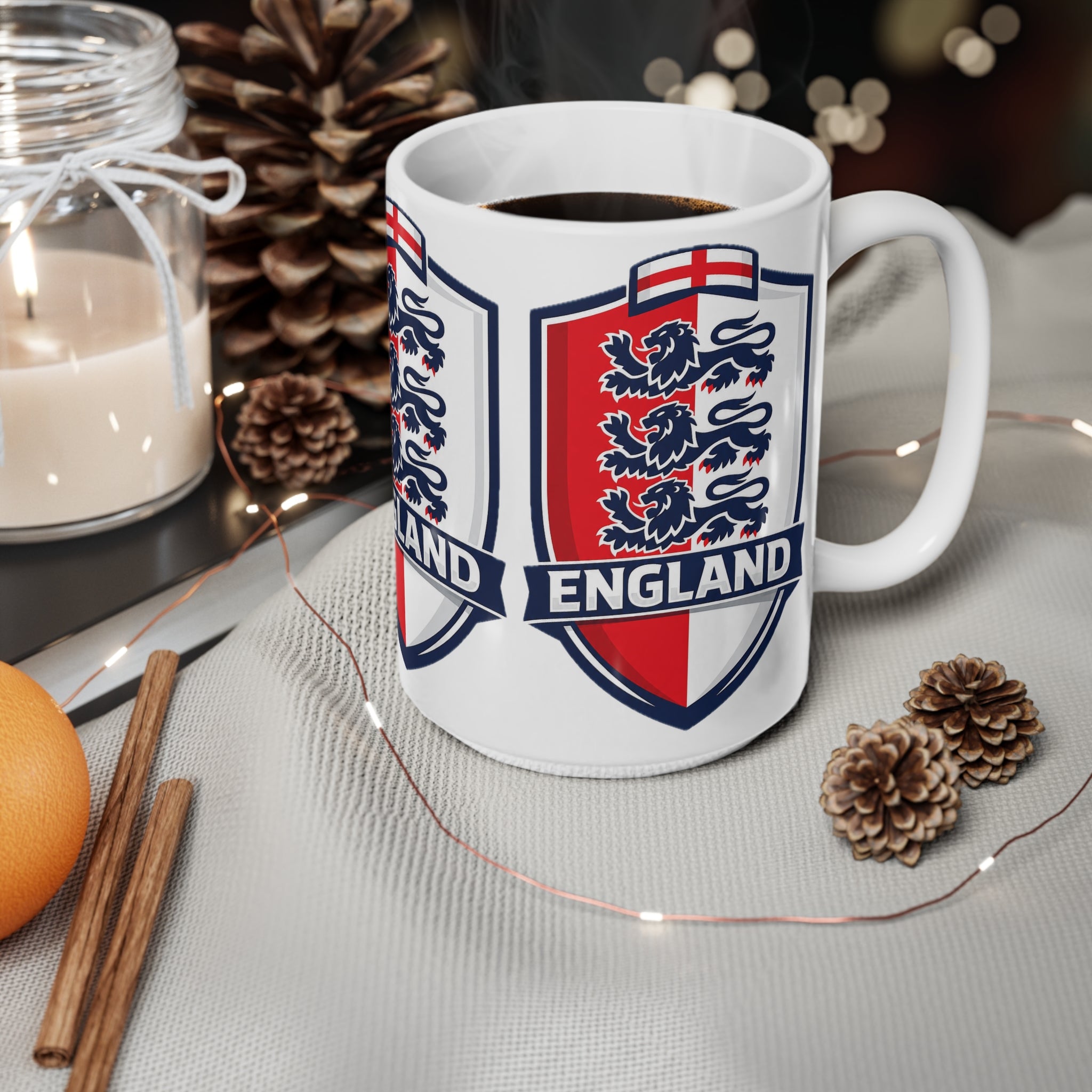 England Crest Unofficial Ceramic Coffee Mug — 11oz & 15oz