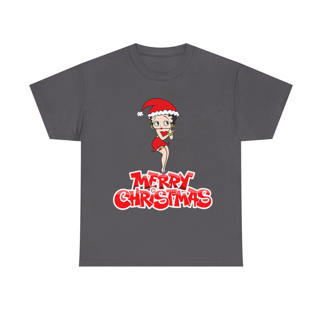Christmas Betty Boop Tee - 'Merry Christmas' Holiday Graphic Shirt