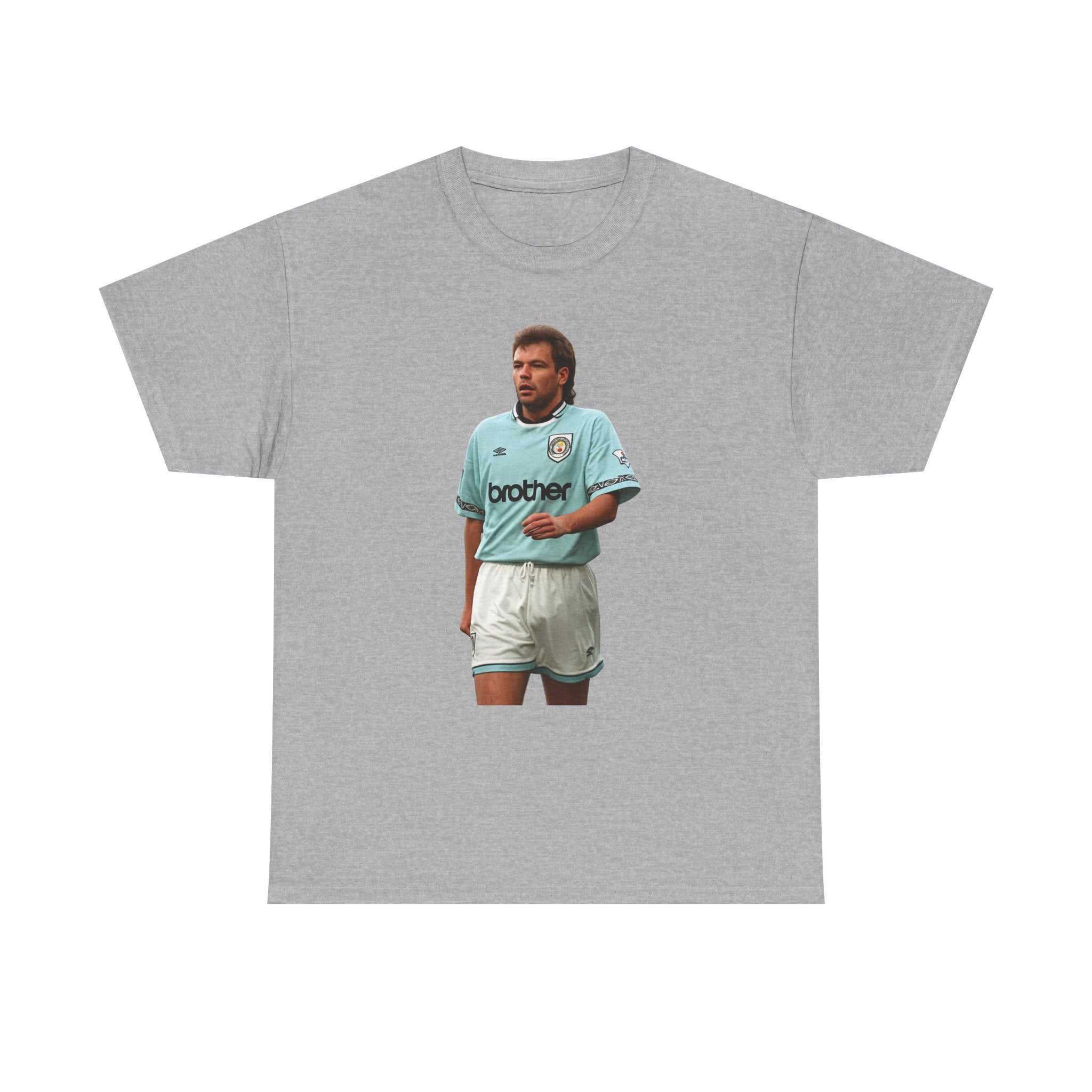 Uwe Rosler Manchester City Legend Graphic Tee - Retro Football Kit Print