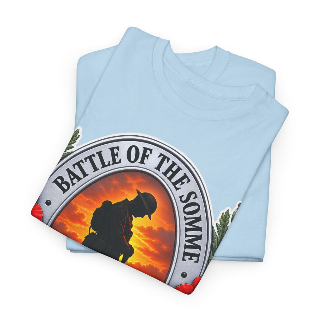 Battle of the Somme Memorial Cotton T-Shirt — 100th Anniversary Poppy Tribute