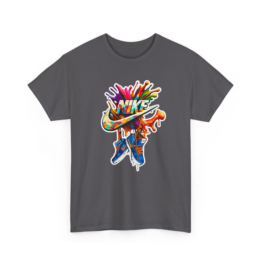 Nike Inspired Splash Graphic Tee — Colorful Sneaker Streetwear T-Shirt