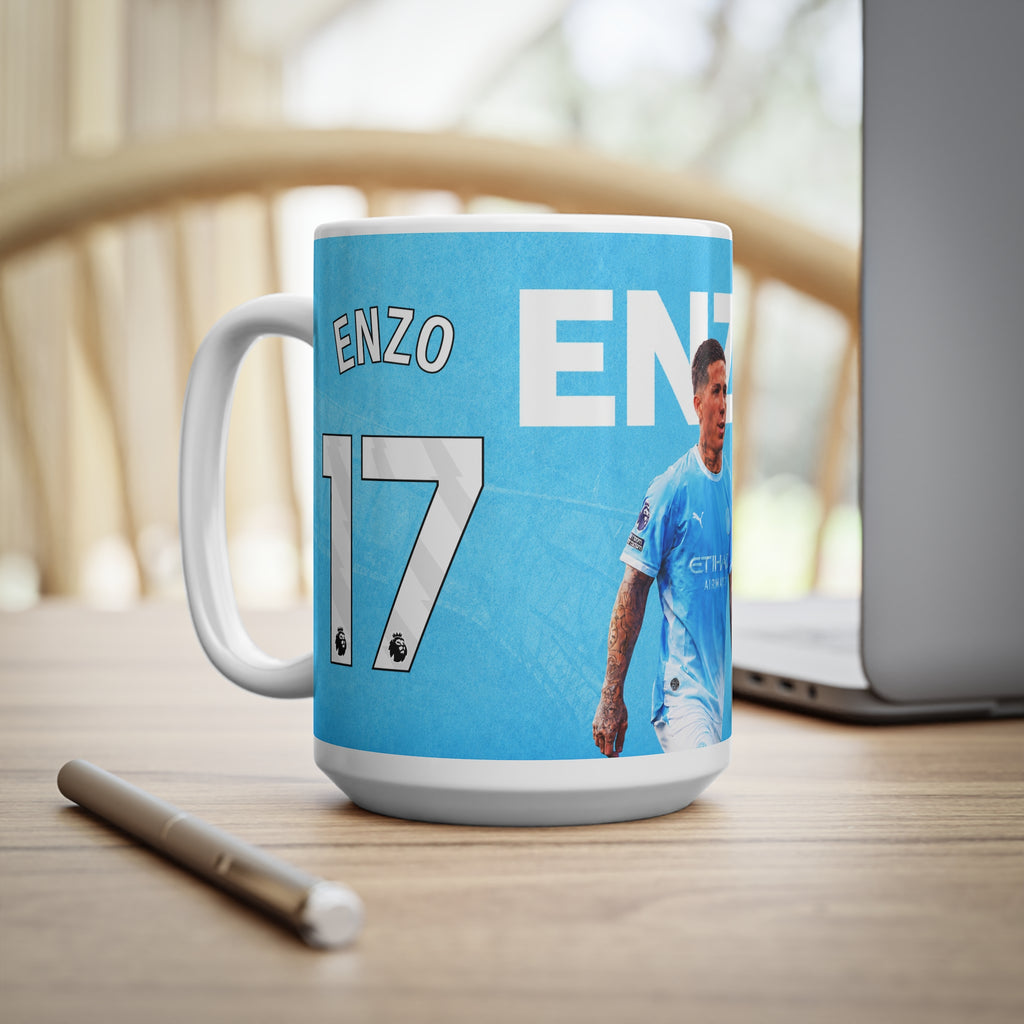 Enzo Fernandez Manchester City Ceramic Mug — ENZO 11oz & 15oz