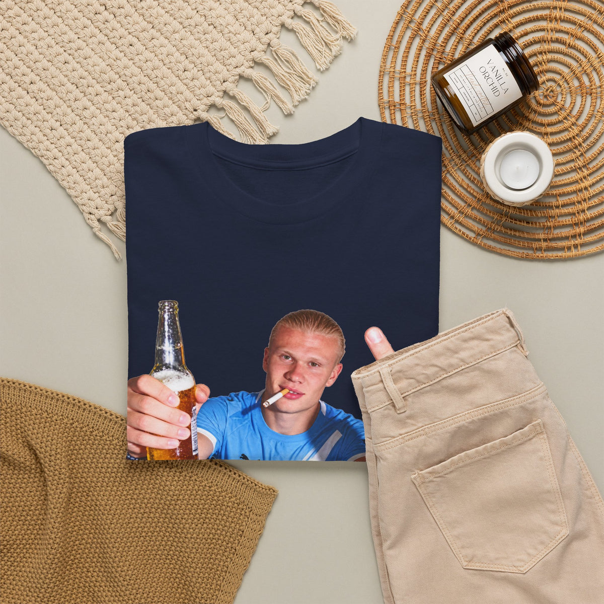 Erling Haaland on the p*** Unisex Heavy Cotton Tee