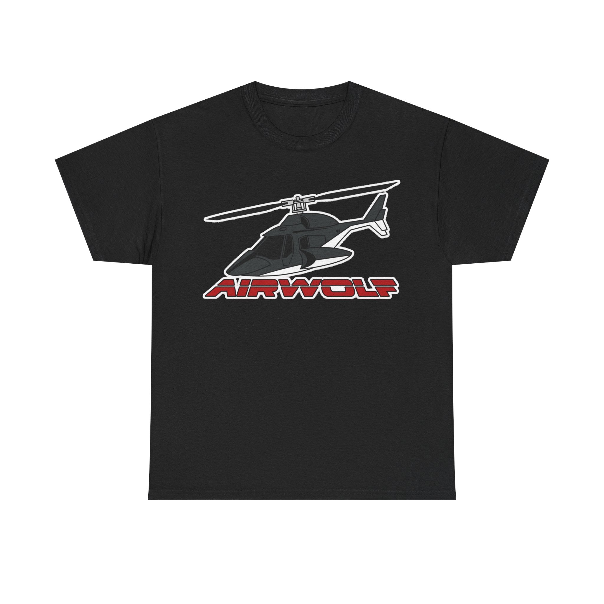 Helicopter Airwolf Tee — Retro Airwolf Logo Graphic T‑Shirt