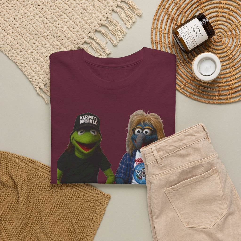 Kermit & Gonzo Waynes World Inspired Character Graphic T-Shirt