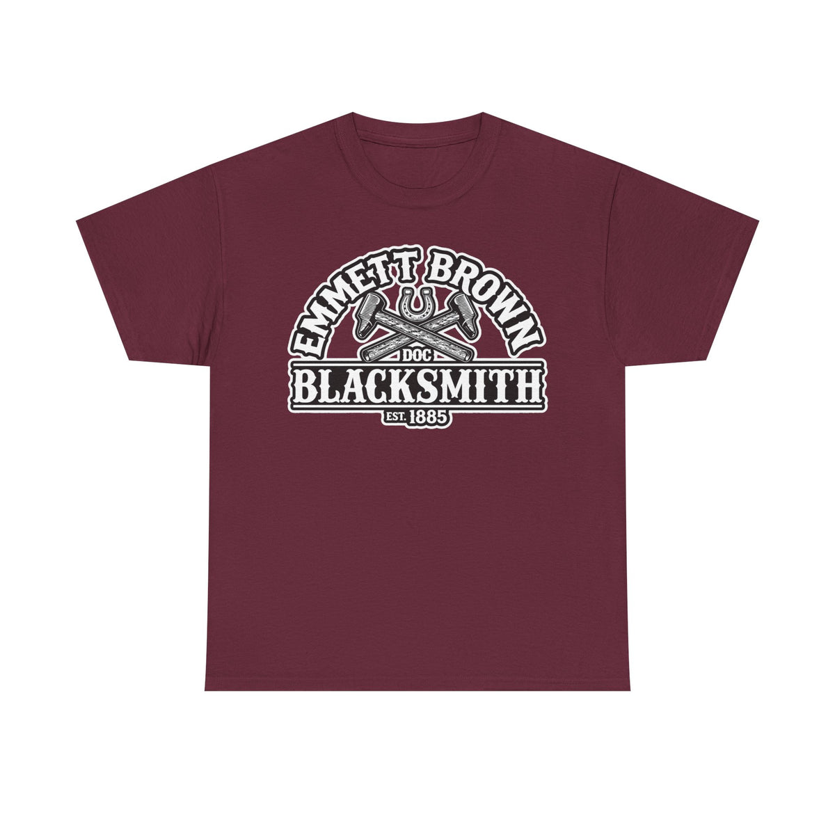 Blacksmith Emmett Brown Tee — Vintage Doc Blacksmith Graphic Shirt