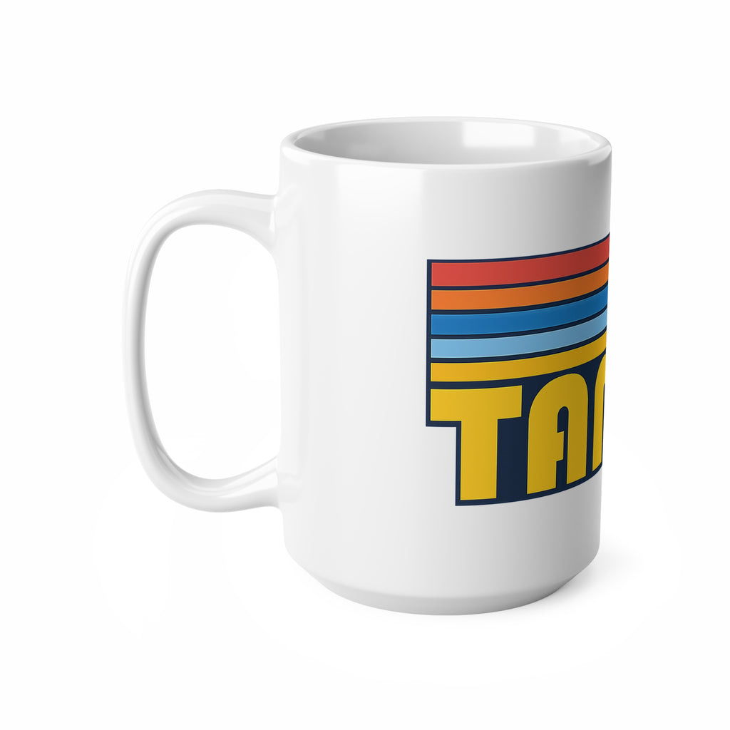 Tampa Retro Sunset Mug — Vintage 70s Stripes Ceramic Coffee Cup (11oz & 15oz)