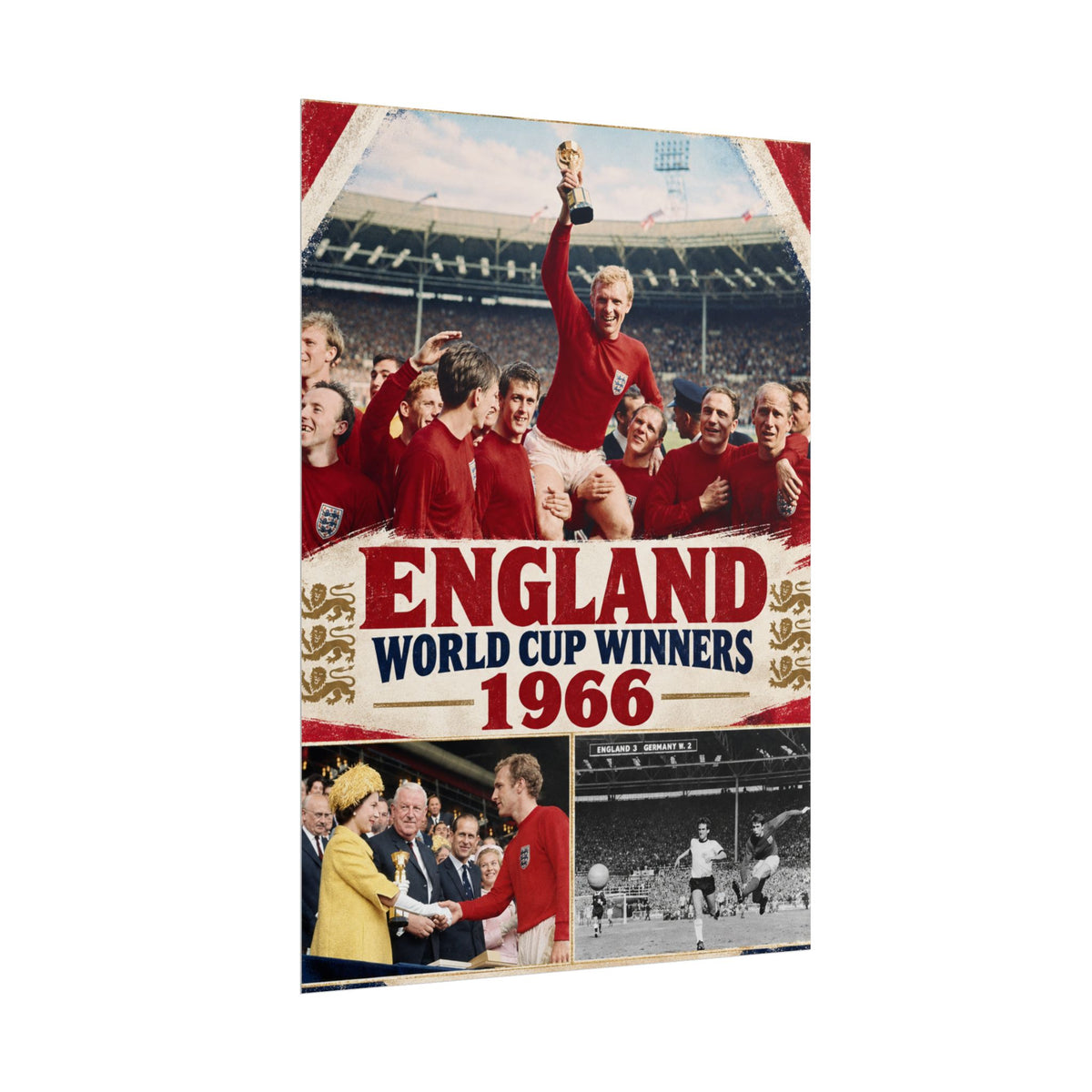 England World Cup Winners 1966 Poster