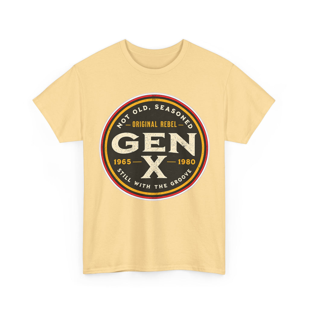 Gen X Tee - 'Not Old, Seasoned' Vintage Rebel Graphic T-Shirt (1965-1980)