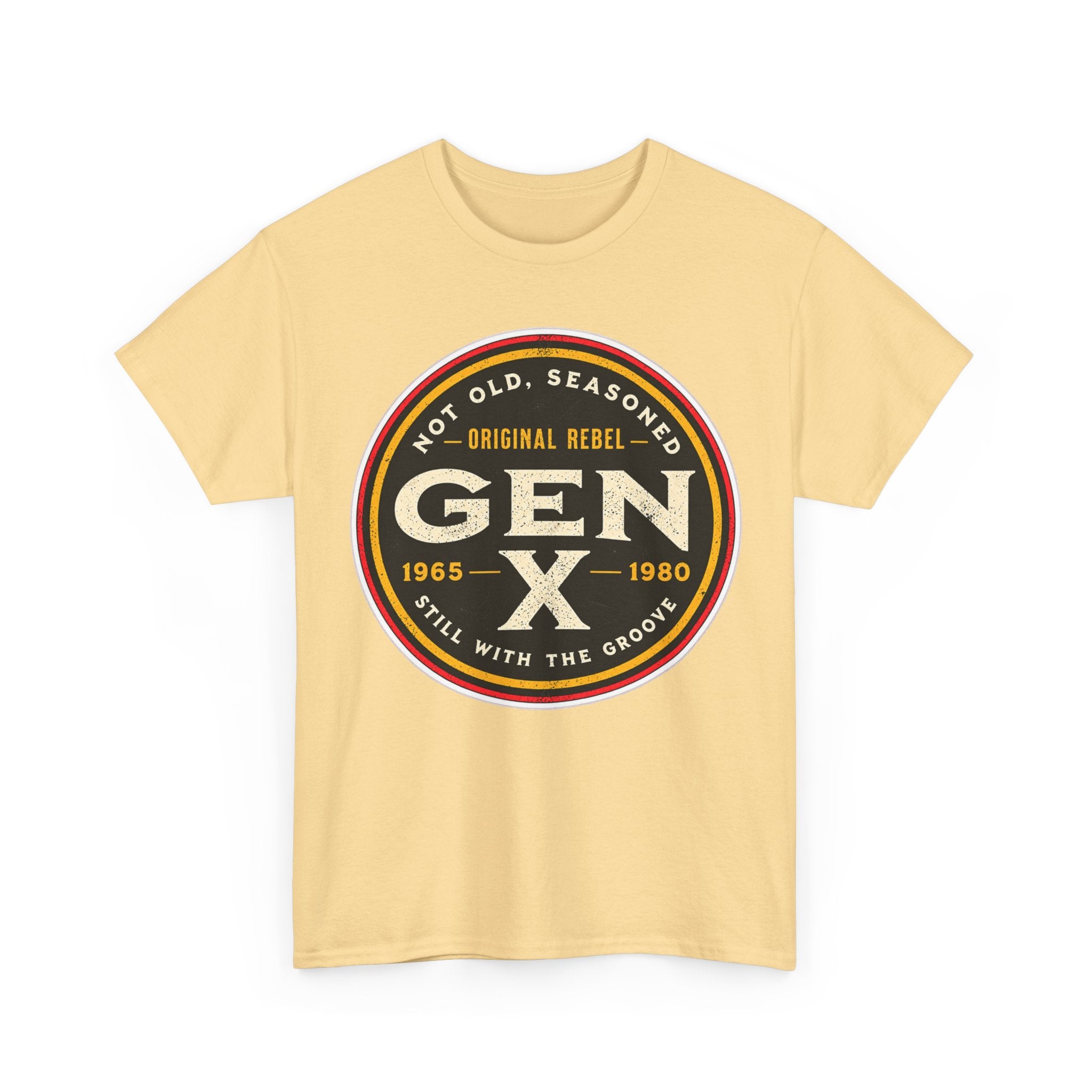 Gen X Tee - 'Not Old, Seasoned' Vintage Rebel Graphic T-Shirt (1965-1980)