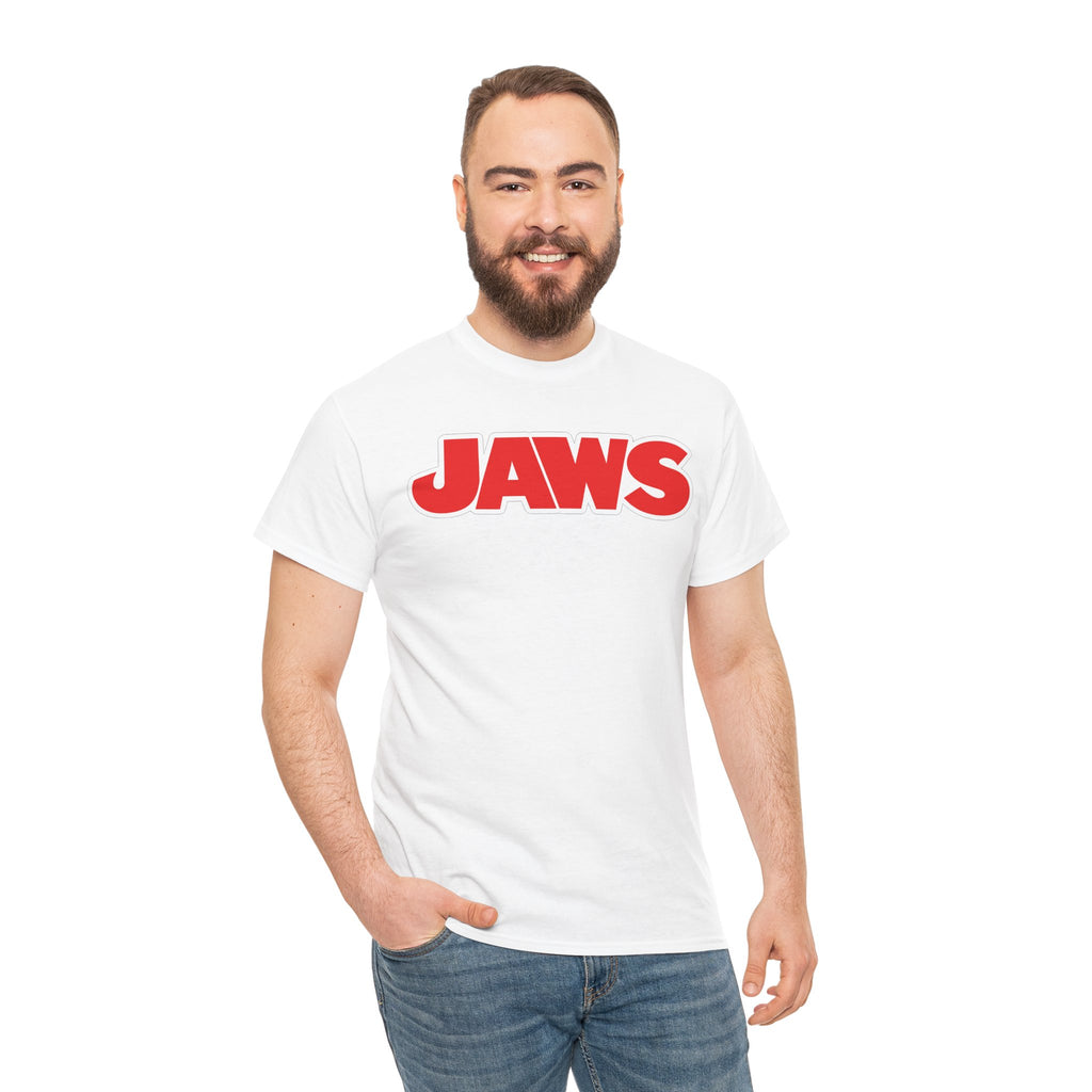 Jaws Logo Tee — Retro Red Movie Graphic T‑Shirt