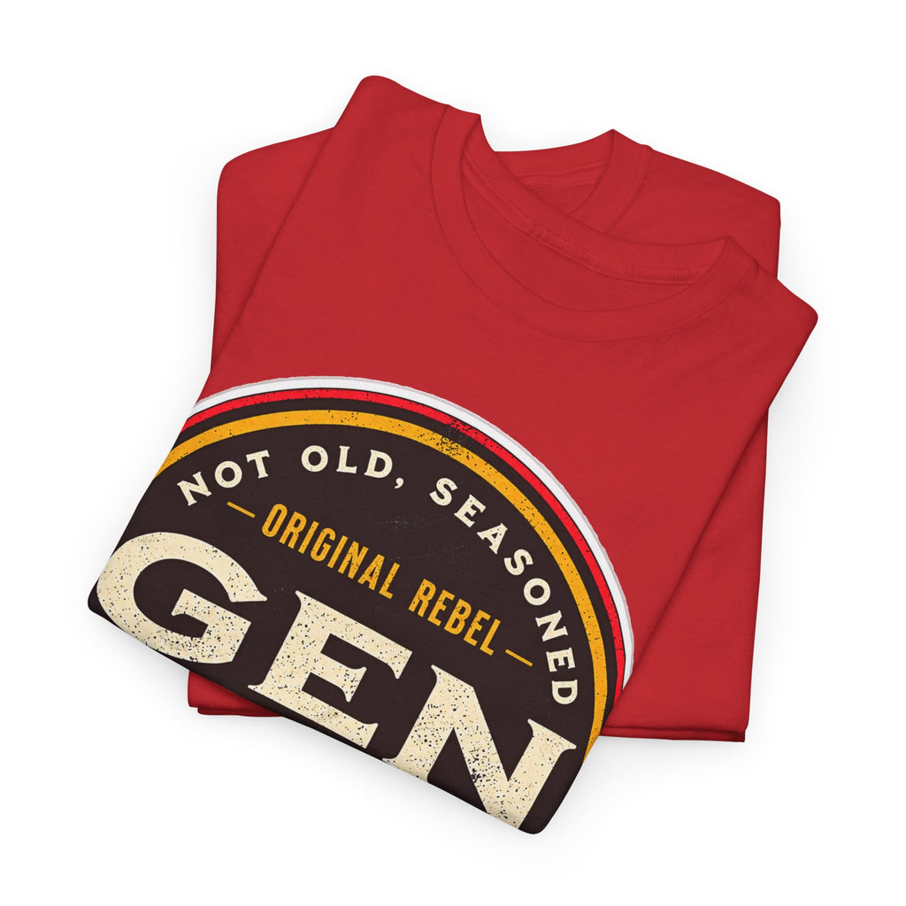 Gen X Tee - 'Not Old, Seasoned' Vintage Rebel Graphic T-Shirt (1965-1980)