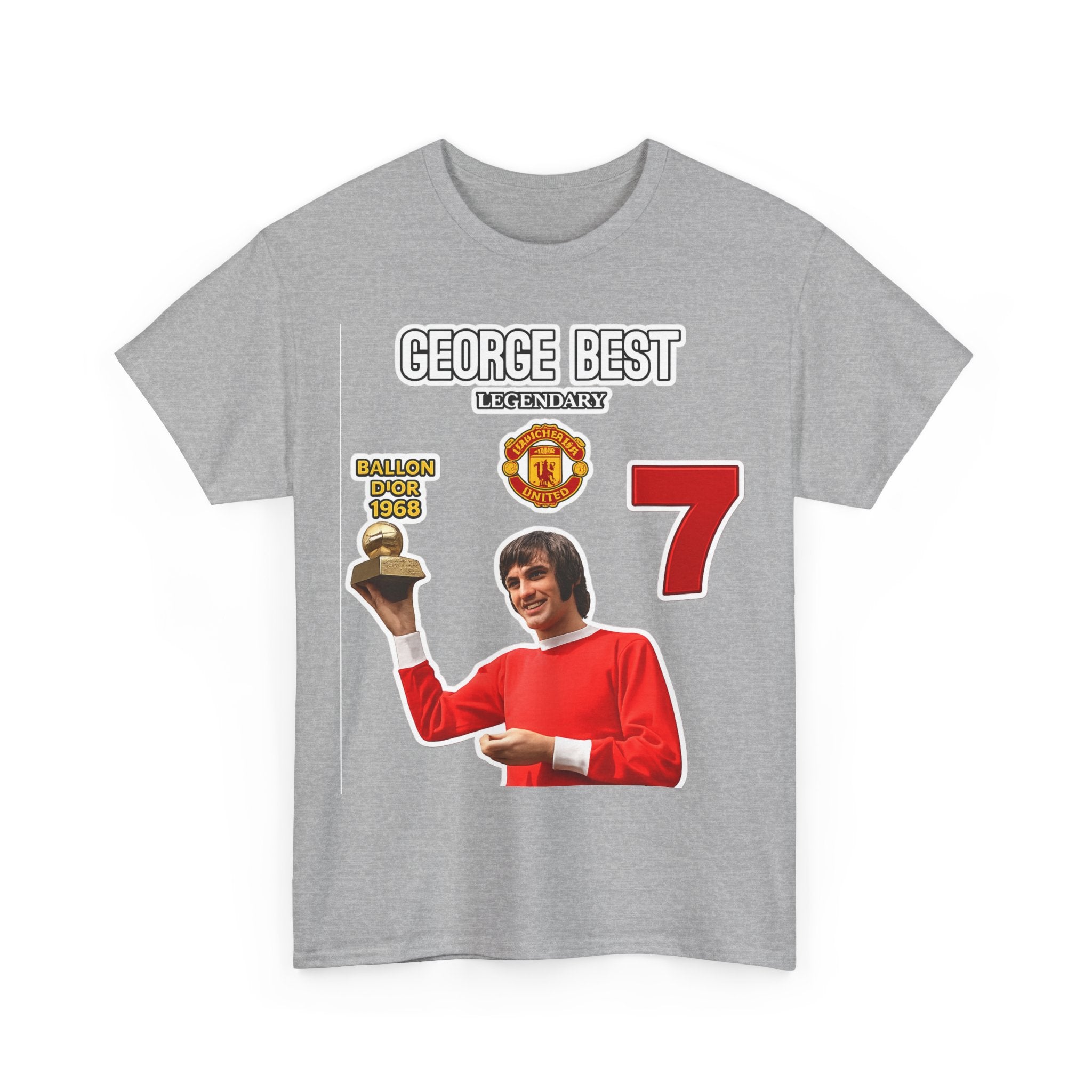 George Best Manchester United #7 Vintage Soccer T-Shirt – Ballon d'Or Tribute
