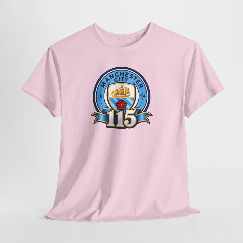 Manchester City 115th Crest Inspired Cotton T-Shirt