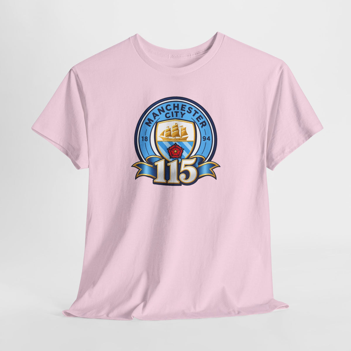Manchester City 115th Crest Inspired Cotton T-Shirt