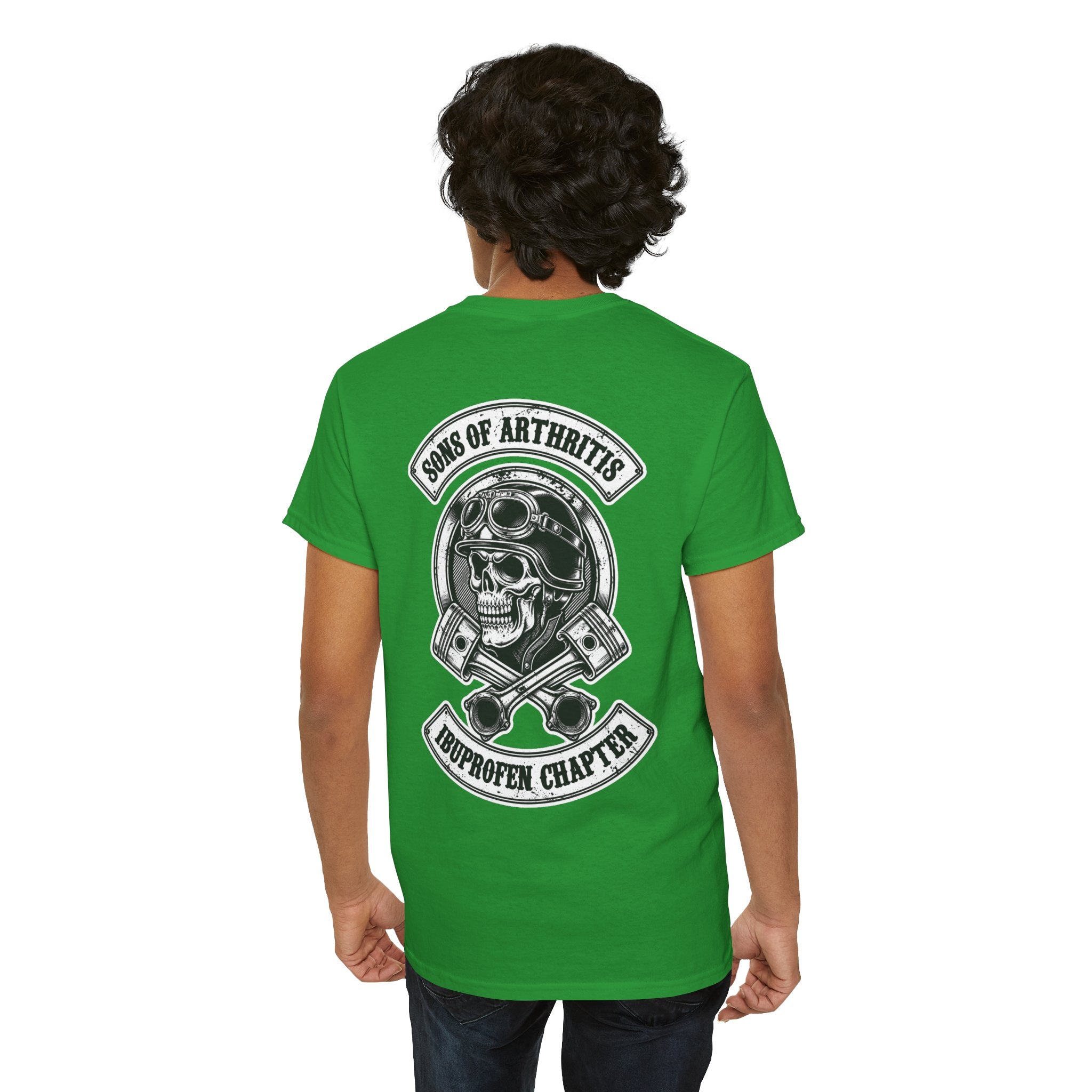 Sons of Arthritis Tee — Humorous Biker Skull "Ibuprofen Chapter" T-Shirt