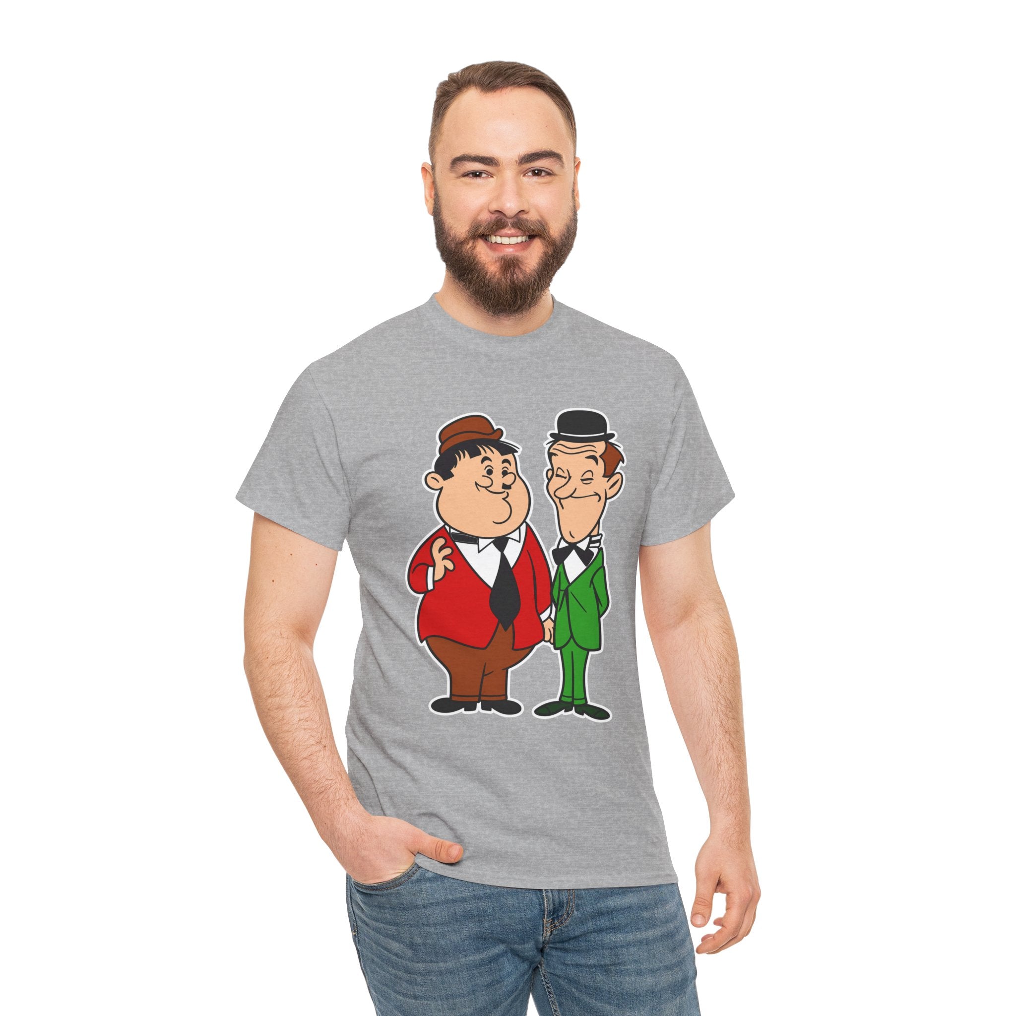 Comedy Duo Vintage Cartoon Cotton T-Shirt