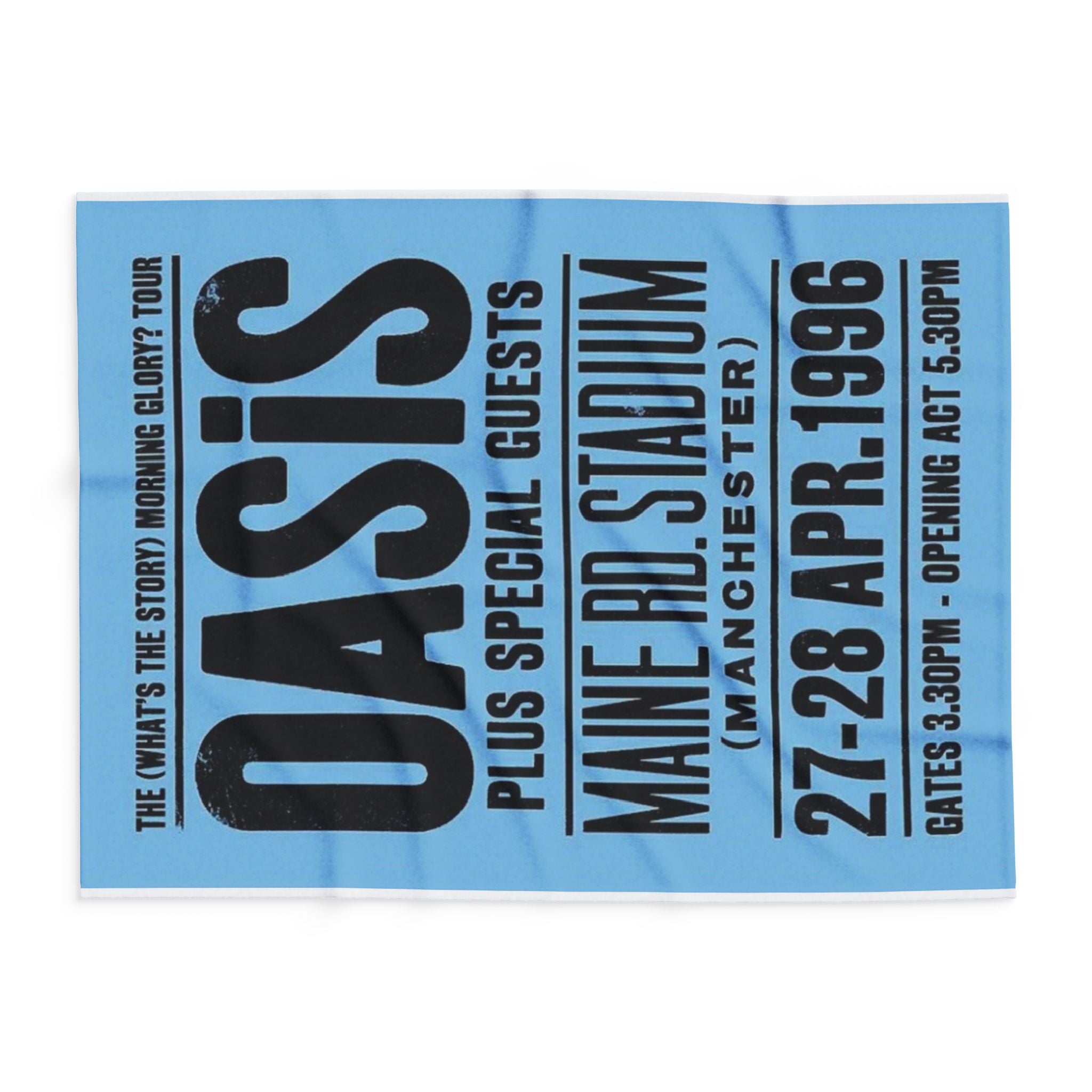 Oasis 1996 Maine Road Concert Poster Arctic Fleece Blanket