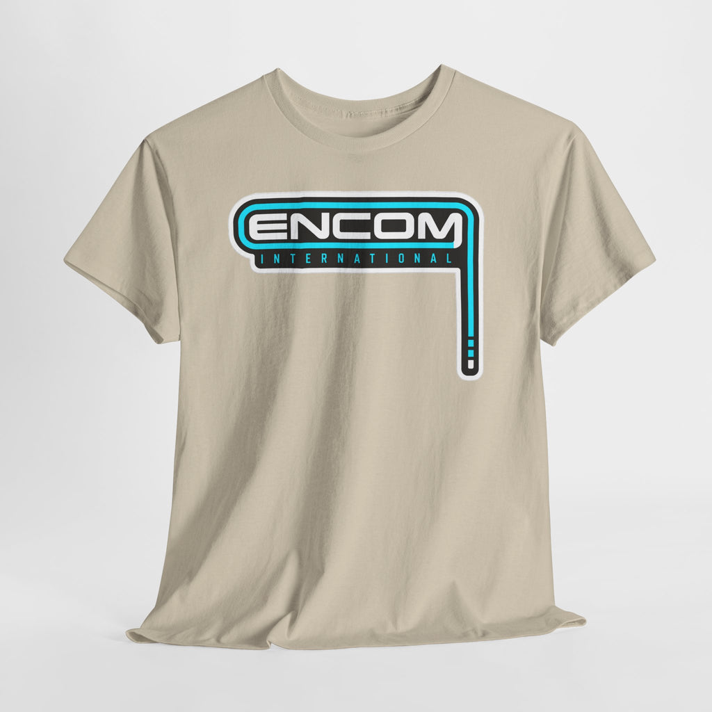 ENCOM International Logo Cotton T-Shirt — Retro Tech Gaming Tee