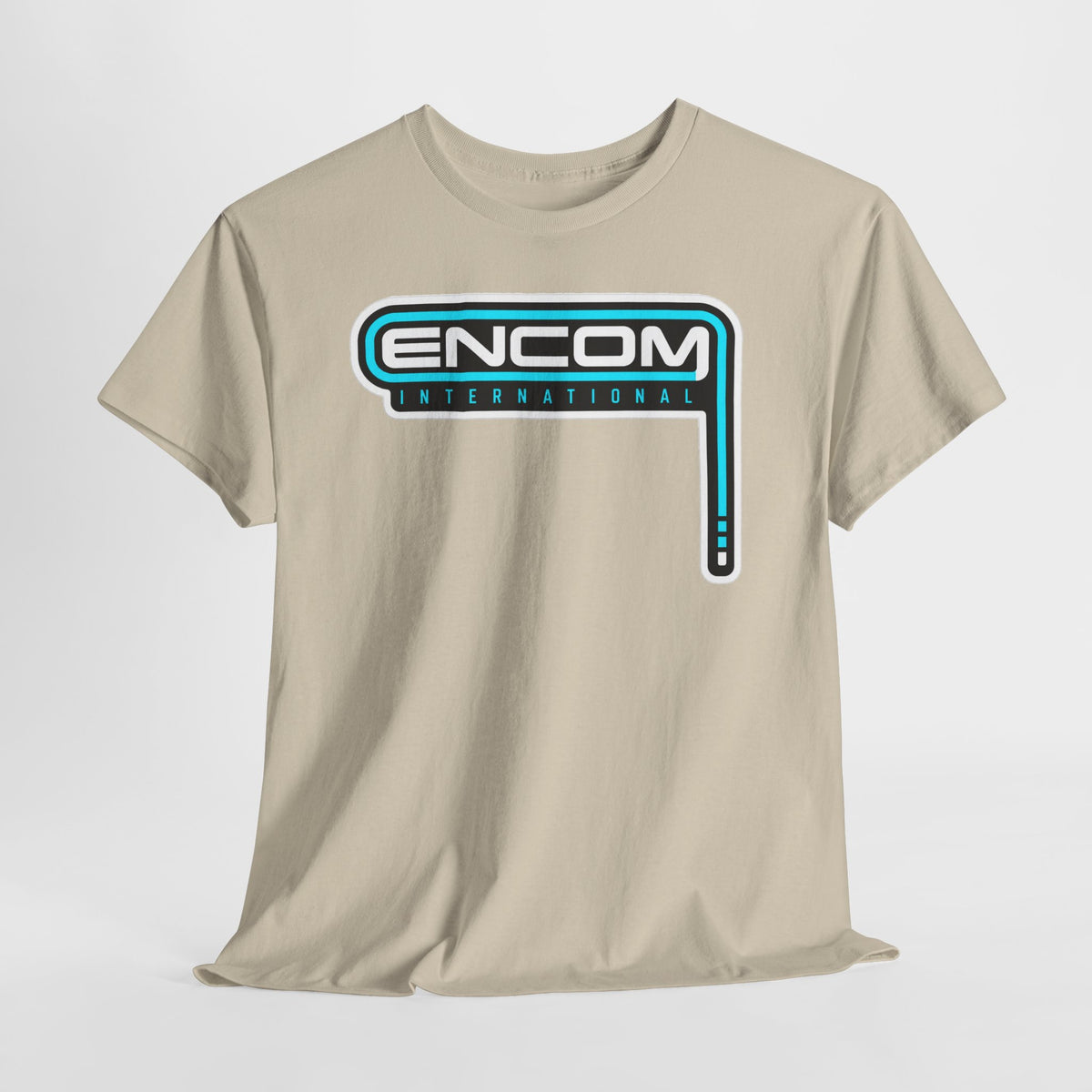 ENCOM International Logo Cotton T-Shirt — Retro Tech Gaming Tee