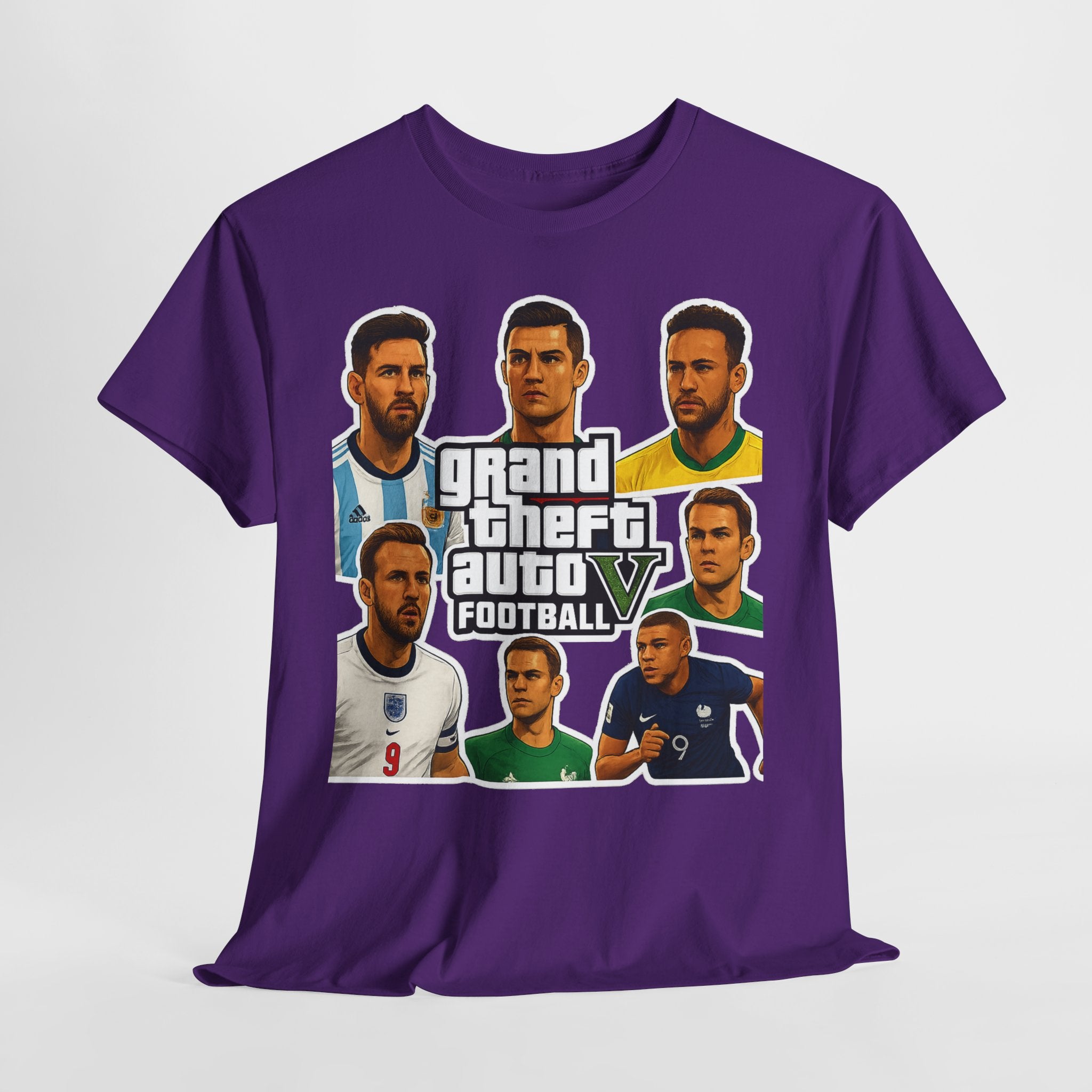 Graphic Tee — 'Grand Theft Auto V Football' Soccer Players Collage Shirt
