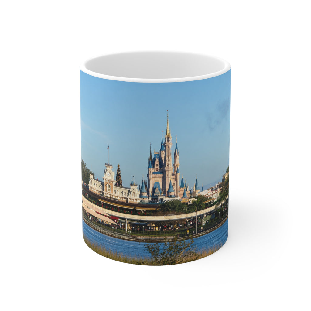 Magic Kingdom Castle Panorama Coffee Mug — Scenic Theme Park Castle Photo, 11oz & 15oz