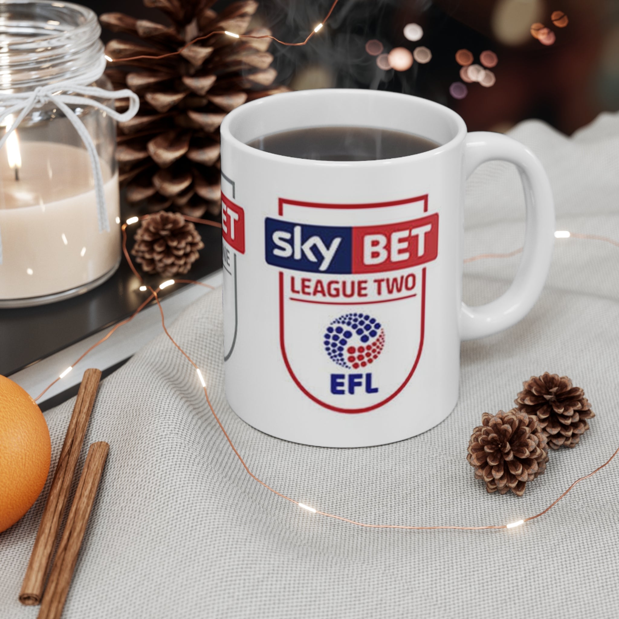 EFL Sky Bet Championship, League One and League Two Logos Ceramic Coffee Mug — 11oz & 15oz