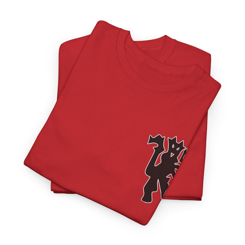Manchester United Devil Cotton T-Shirt – Retro Trident Football Crest Tee