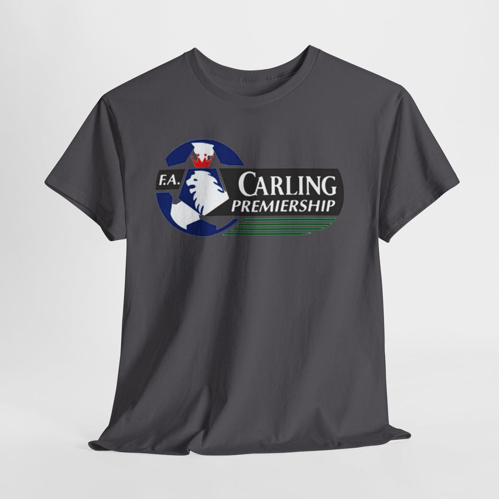 Carling Premiership Soccer Logo Tee — Vintage Football T‑Shirt