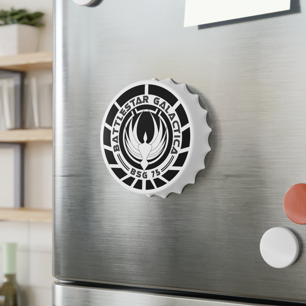 Battlestar Galactica BSG 75 Bottle Opener Magnet – Sci‑Fi Fan Bar Tool