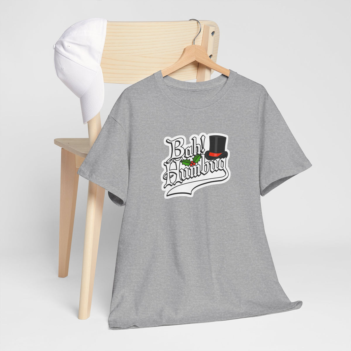 Bah Humbug Christmas Graphic Cotton T-Shirt / Tee